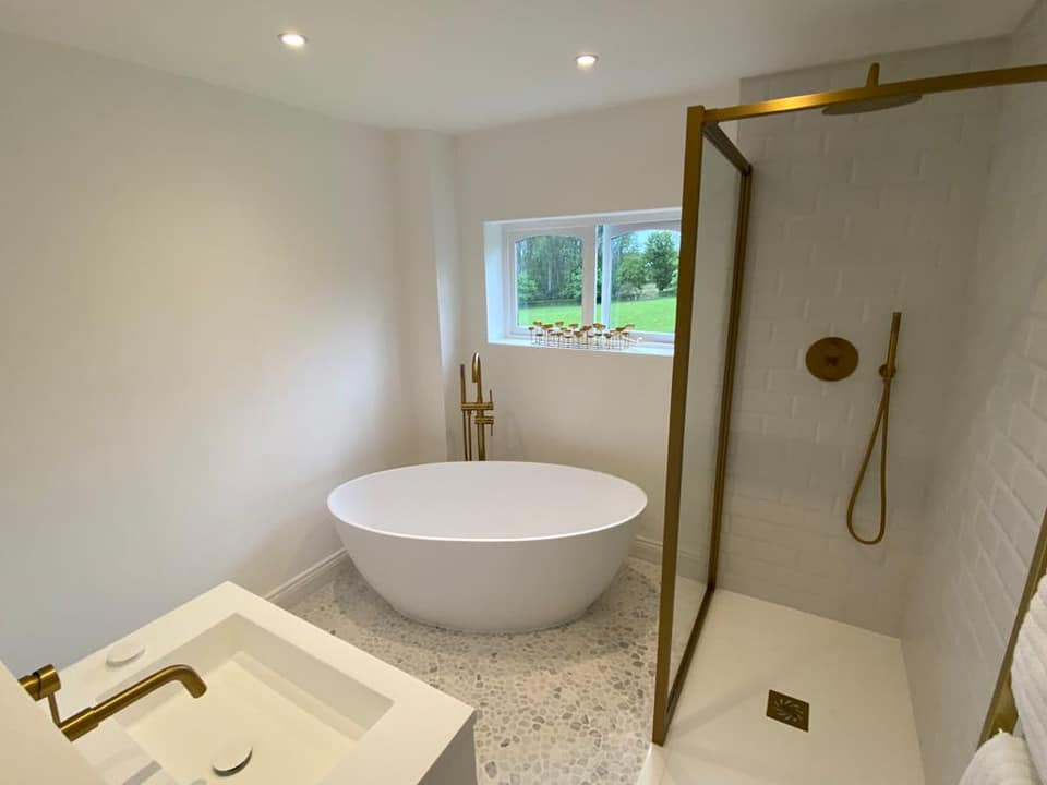 Gold tap bathroom design-Leeds