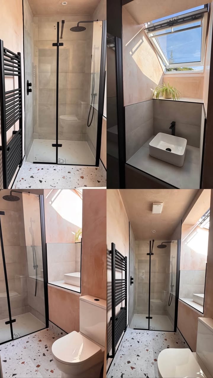 small attic shower room ensuite installation Otley