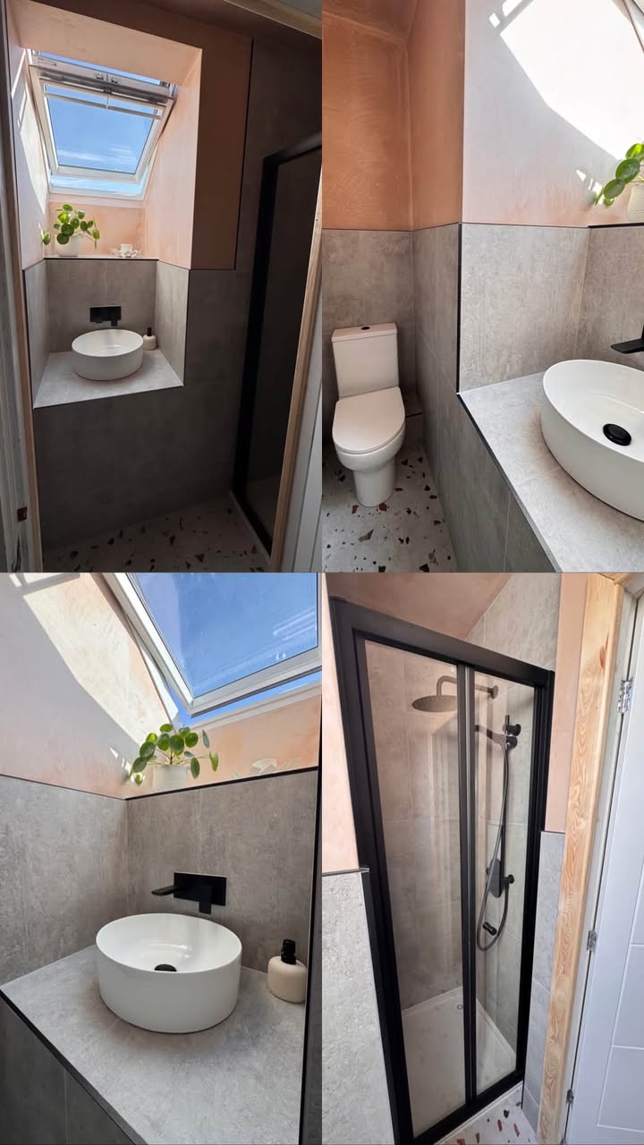 small attic shower room ensuite installation Otley